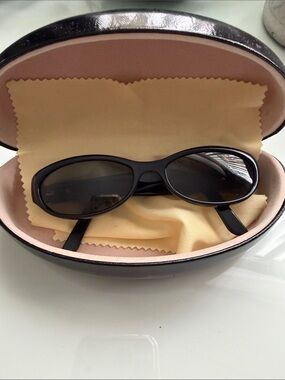 Gucci Black GG2504/S Rimmed Oval Sunglasses